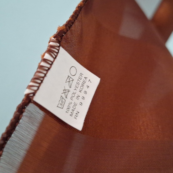 🇺🇸 Set of 2 silky scarves. American flag and brown stripes. Scarf set. - Picture 10 of 11